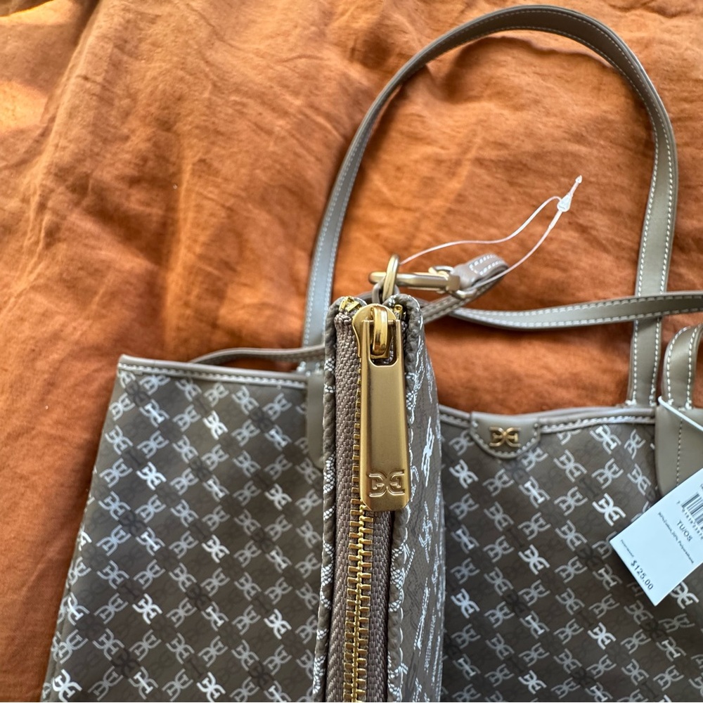 Sam Edelman shoulder tote bag with detachable pouch, NWT - Picture 6 of 7
